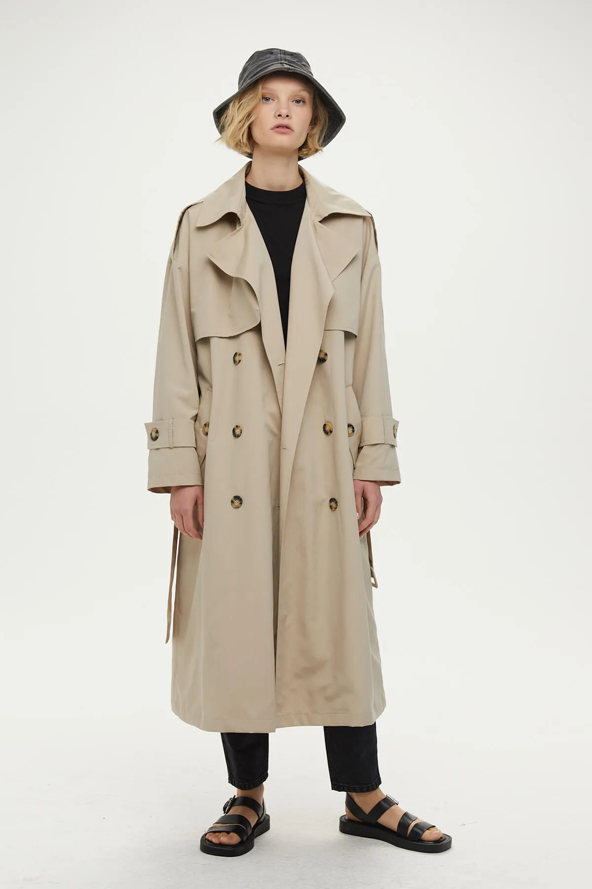 Manuka  ZWEIREIHIGER TRENCHCOAT MIT KNÖPFEN, BEIGE