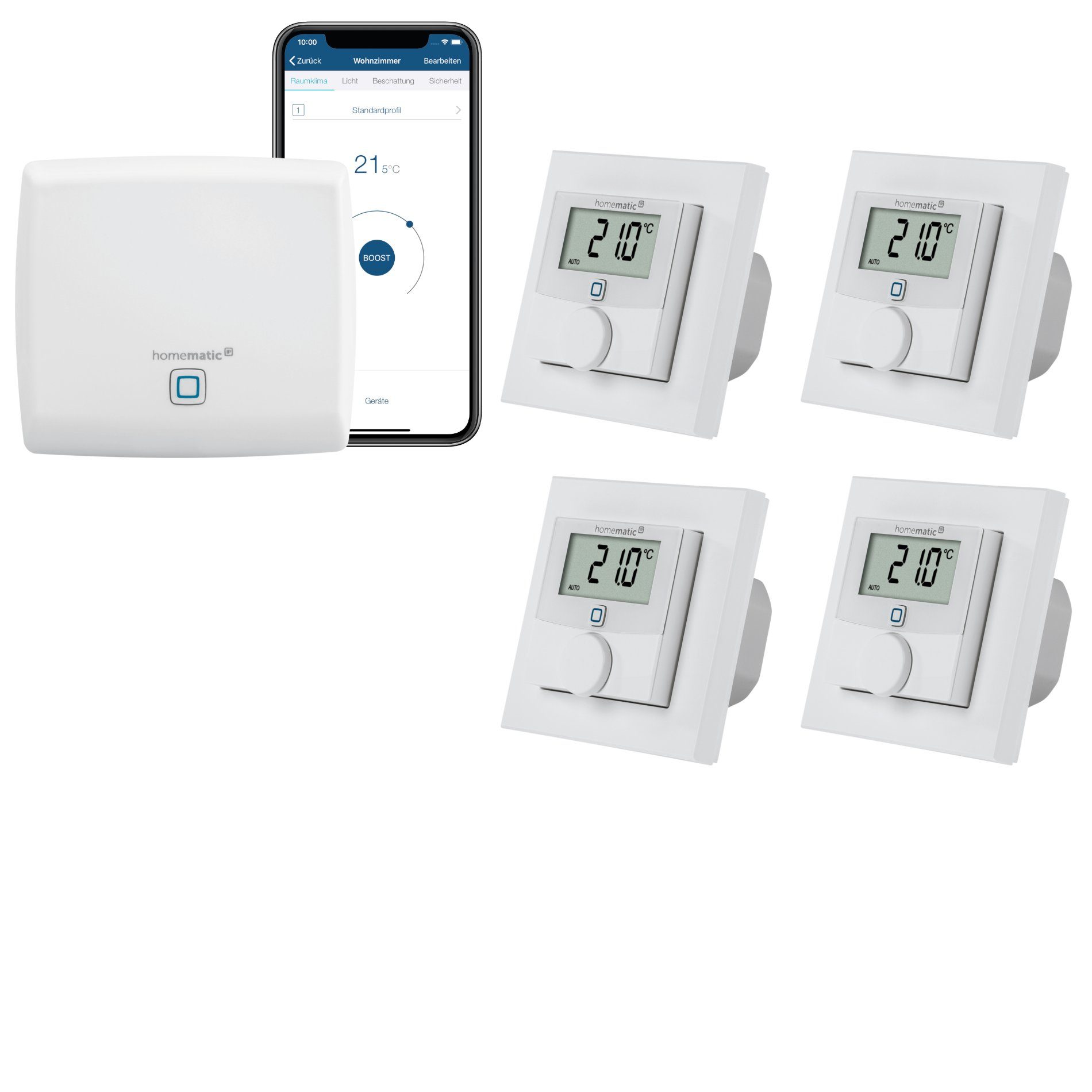 Homematic IP Kabelgebundene Fußbodenheizungssteuerung zur Einzelraumregelung. Smart-Home Starter-Set