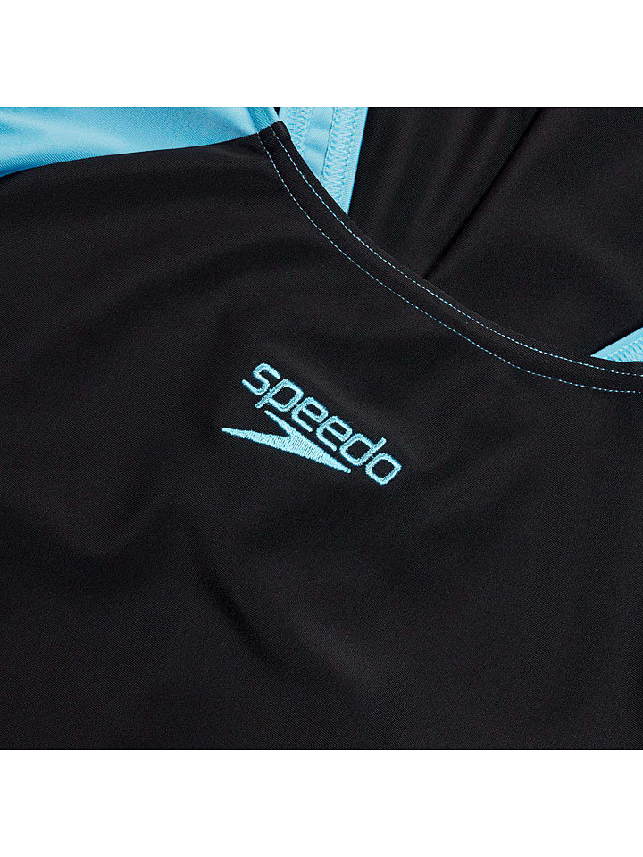 Speedo Badeanzug in Schwarz/ Lila/ Hellblau günstig kaufen