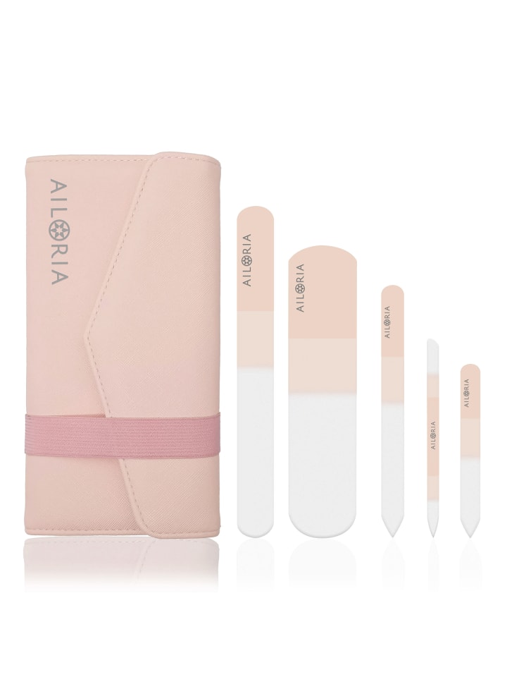 Ailoria CONTOUR LUXE Glas-Nagelfeilenset in orange günstig kaufen onesize