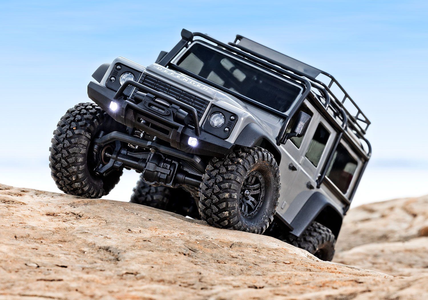 Traxxas RC-Monstertruck Traxxas TRX-4m Crawler LR Defender 4x4 sil RTR 1:18 Akku, Ladegerät