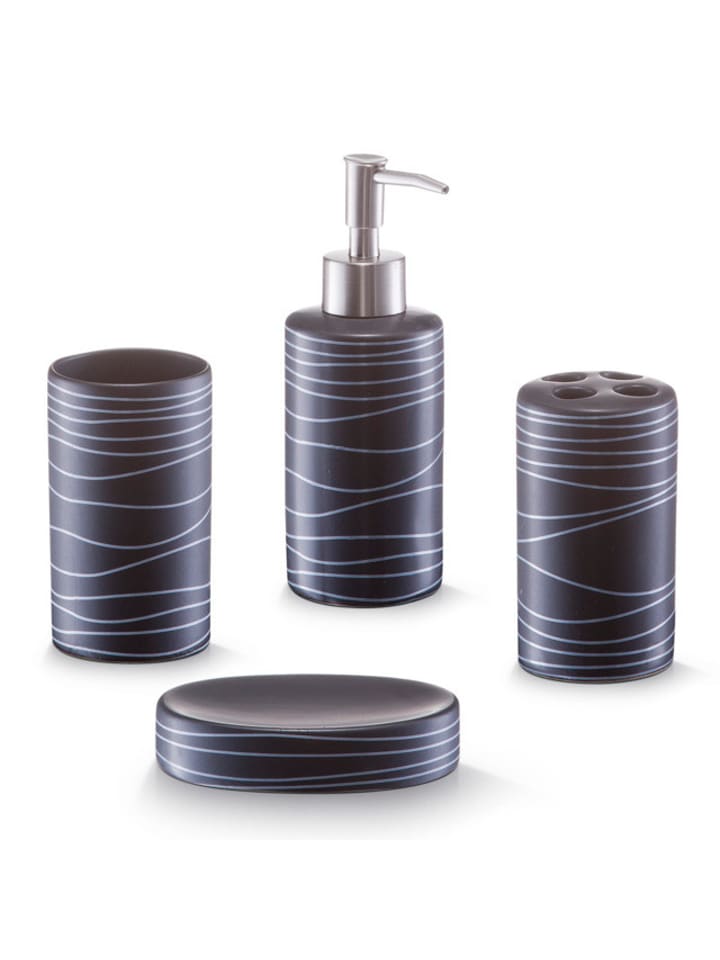 Zeller Present Bad-Accessoires-Set in schwarz günstig kaufen onesize