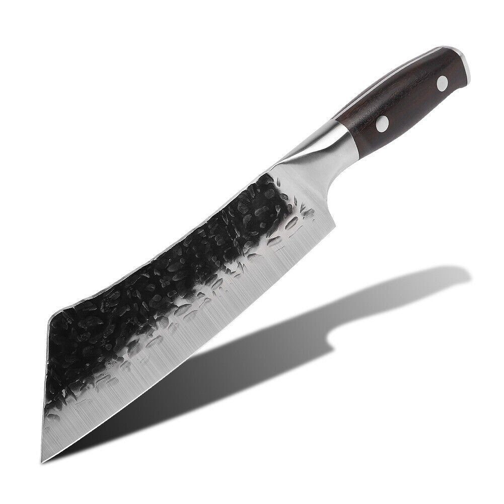 KingLux Hackmesser Handgeschmiedet Küchenmesser Metzger Ausbeinmesser Fleischermesser