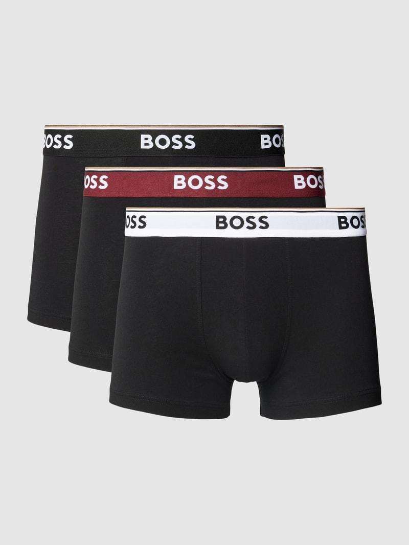 Trunks mit Label-Bund im 3er-Pack in bordeaux rot