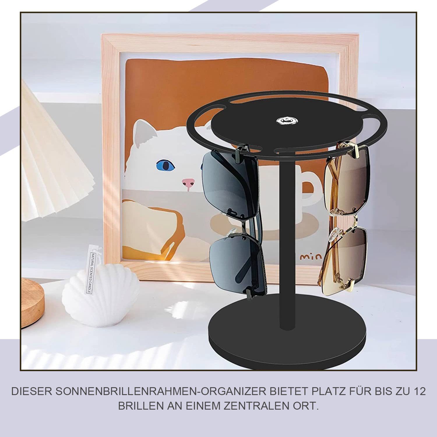 TOPMELON Brillenetui Acryl-Sonnenbrillenhalter, 360° Drehung Brillenständer