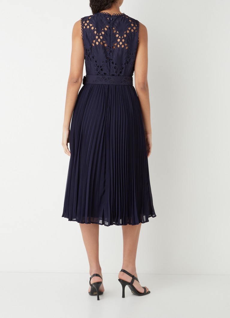 Phase Eight Amora midi dress with pleated and belt