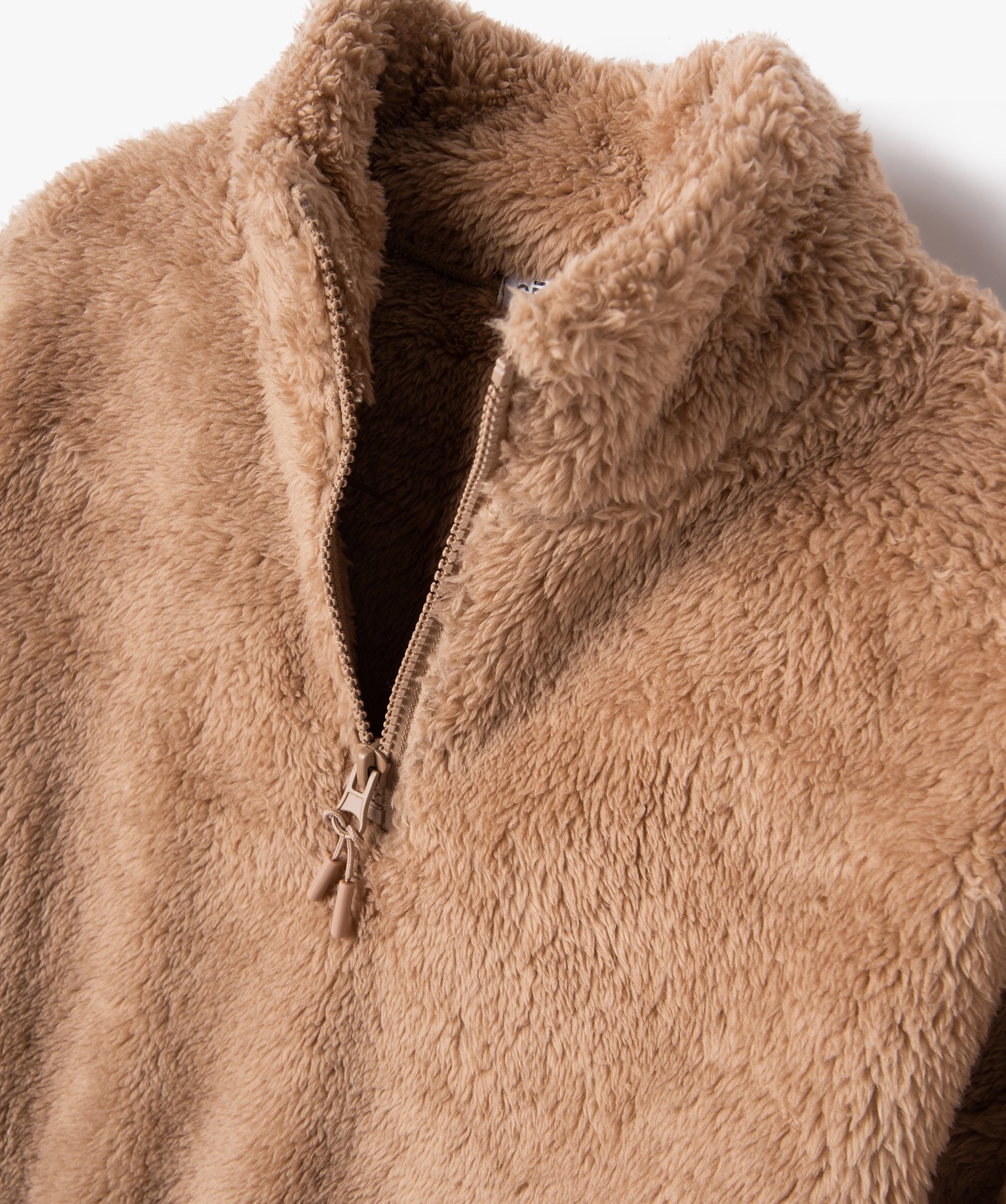 Sweat court en maille peluche fille beige | GEMO