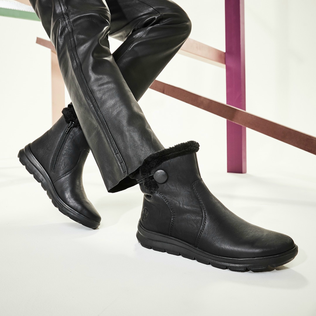 Rieker Damen Kurzstiefel tiefschwarz