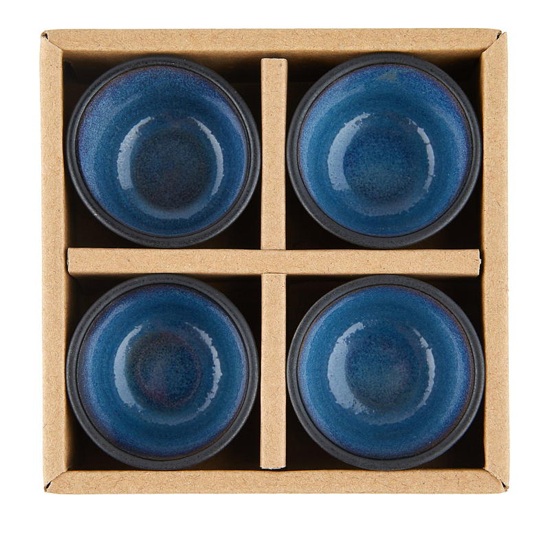 Cuisine Eggeglass Tind 4-pk blå