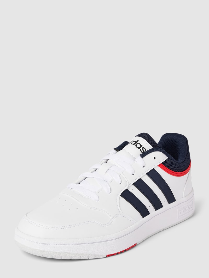 Sneaker mit Kontrastbesatz Modell 'HOOPS 3.0.' in weiß