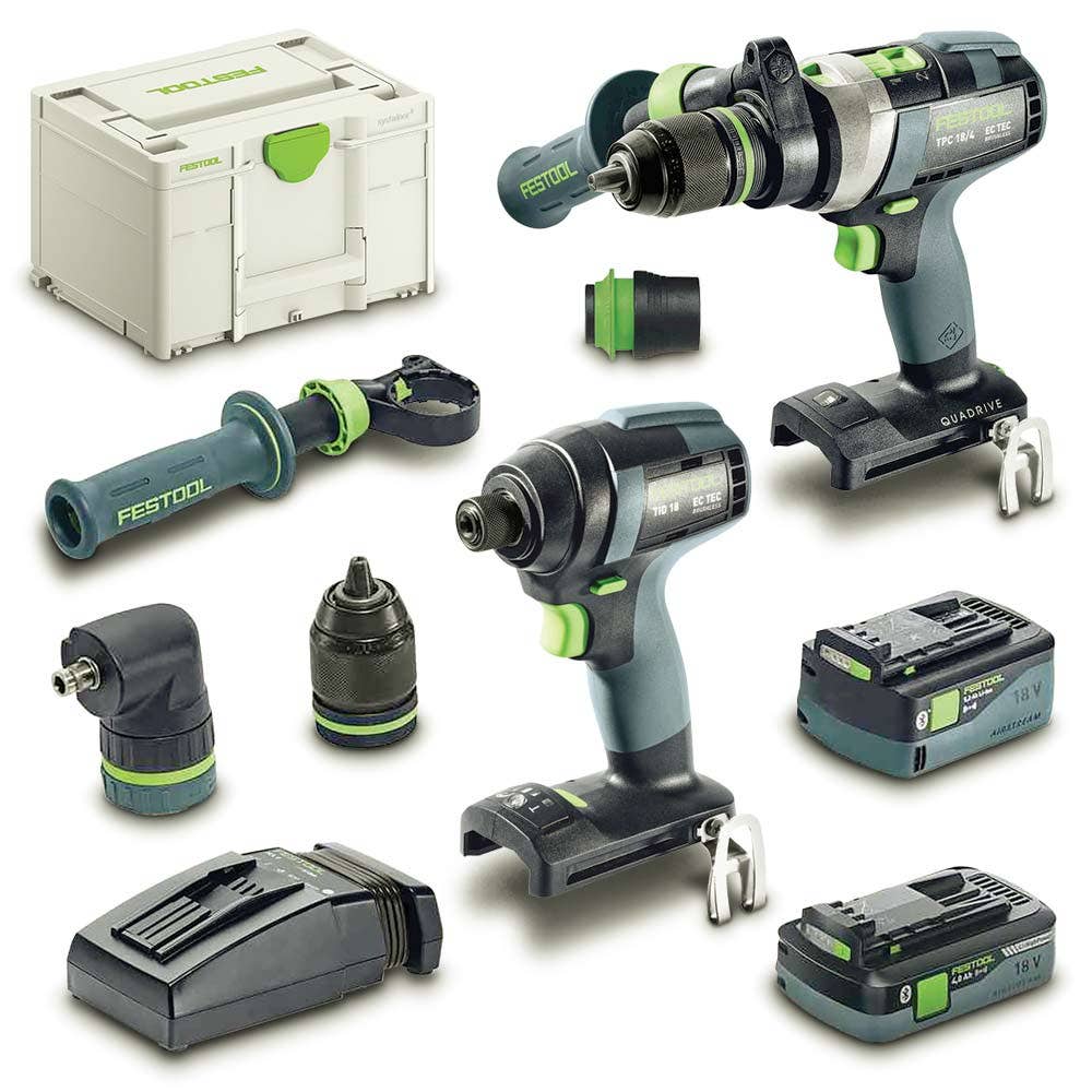 Conjunto FESTOOL de 2 peças 18 V 1 x 4,0 Ah / 1 x 5,2 Ah 576999