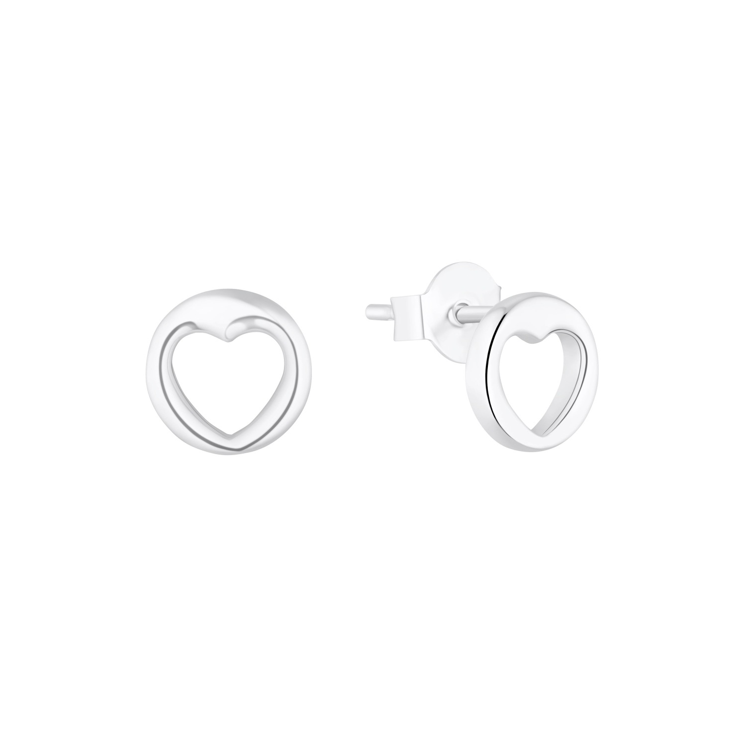 Ohrstecker für Damen. 925 Sterling Silber | Herz