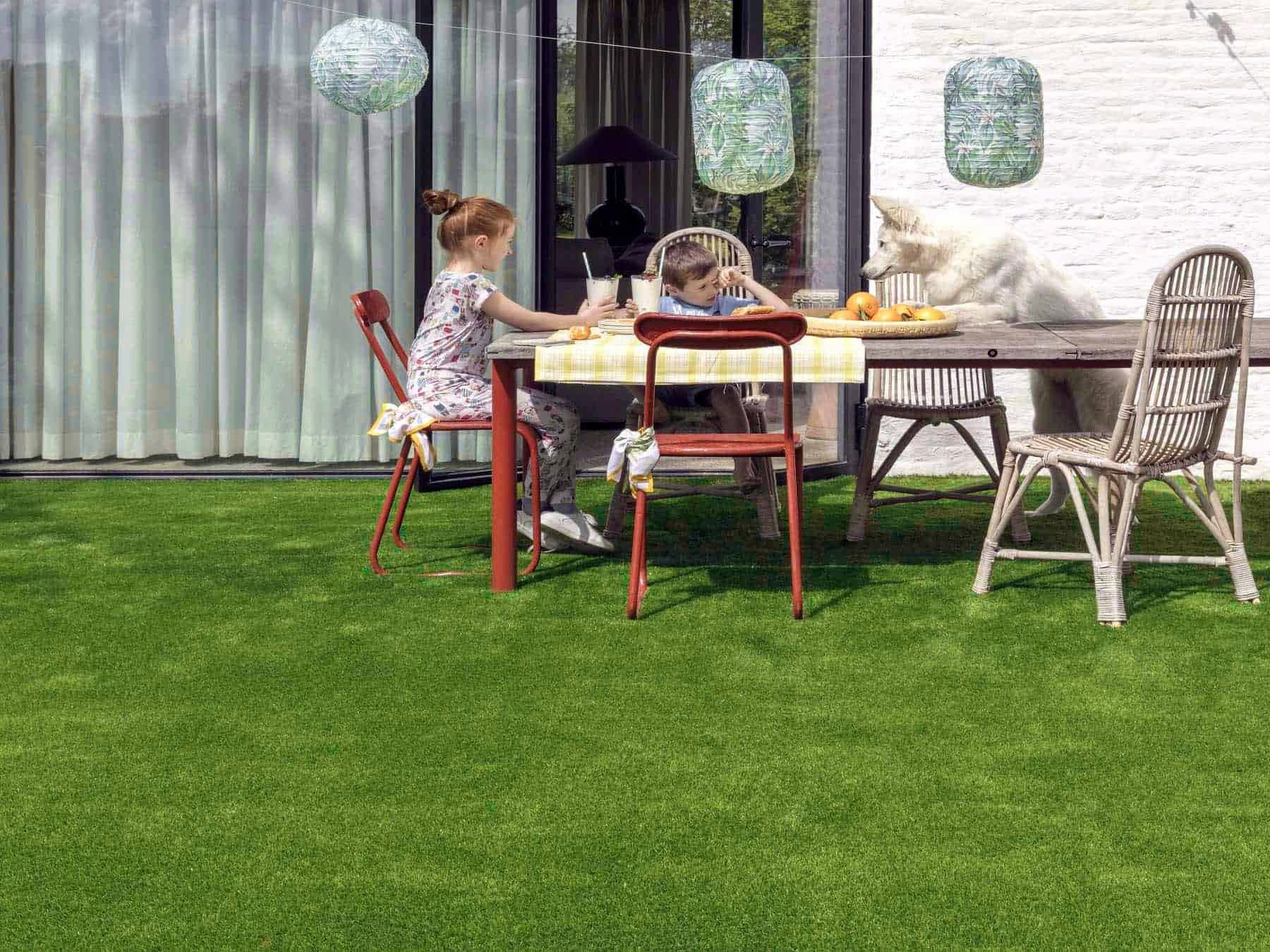 Kunstrasen WANDERLUST, Primaflor-Ideen in Textil, rechteckig, Höhe: 37 mm, mit Drainagefunktion, ideal für Balkon & Terrasse