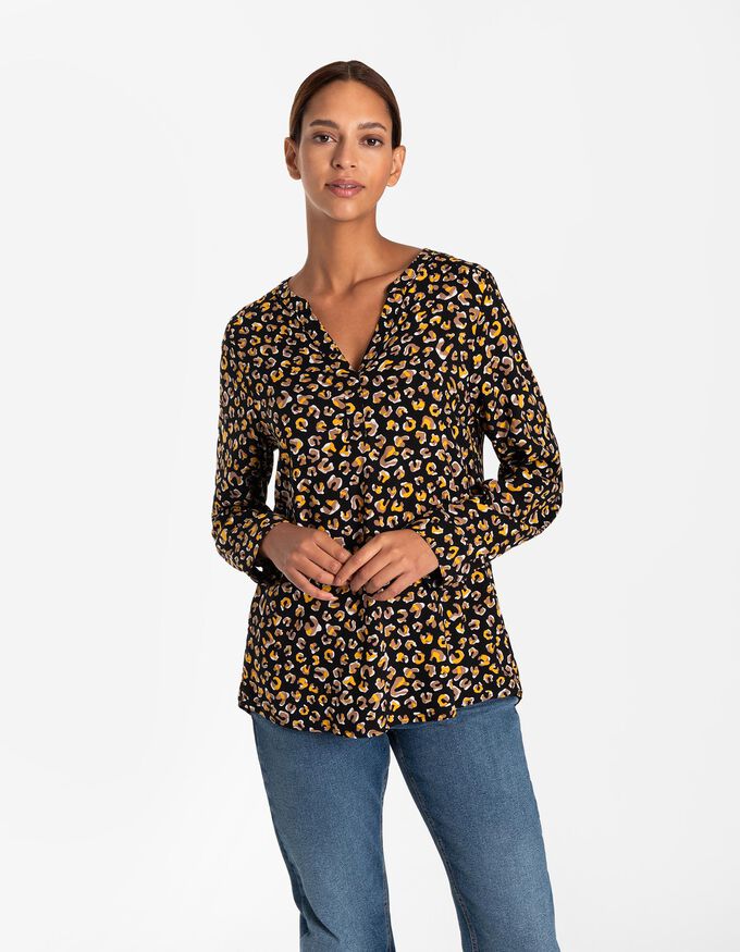 Hemdbluse - Allover-Muster