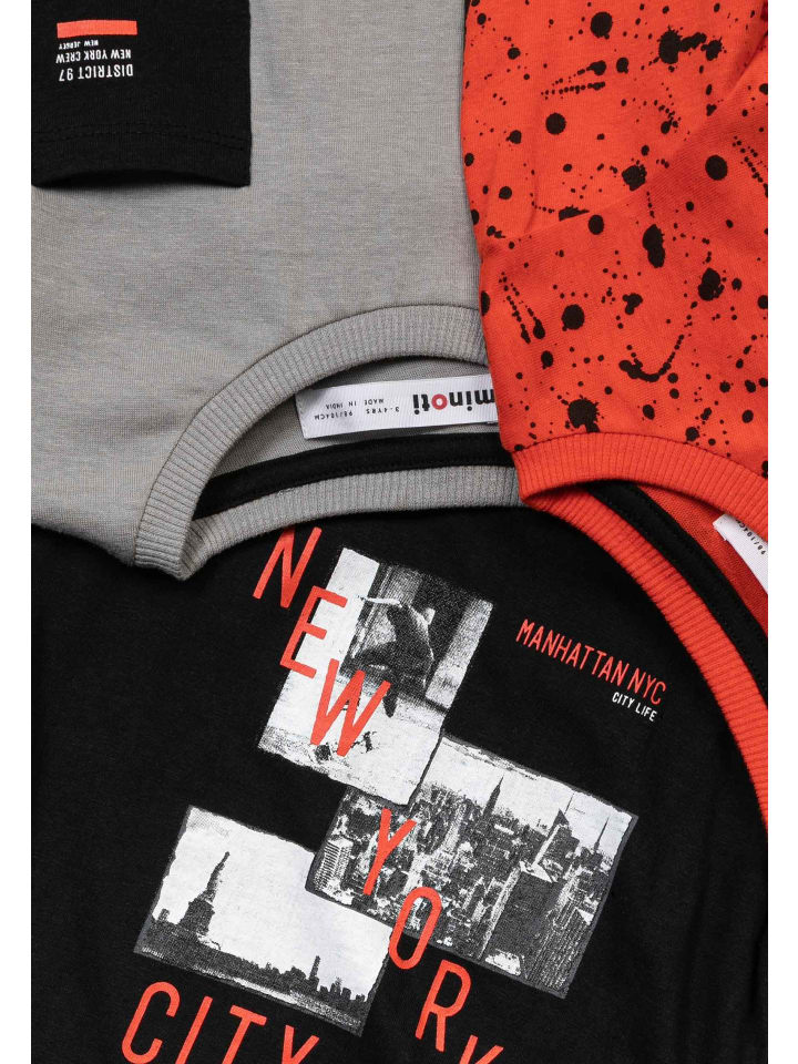 Minoti 3er. Set: Longsleeves 11MTTEE 3 in schwarz günstig kaufen