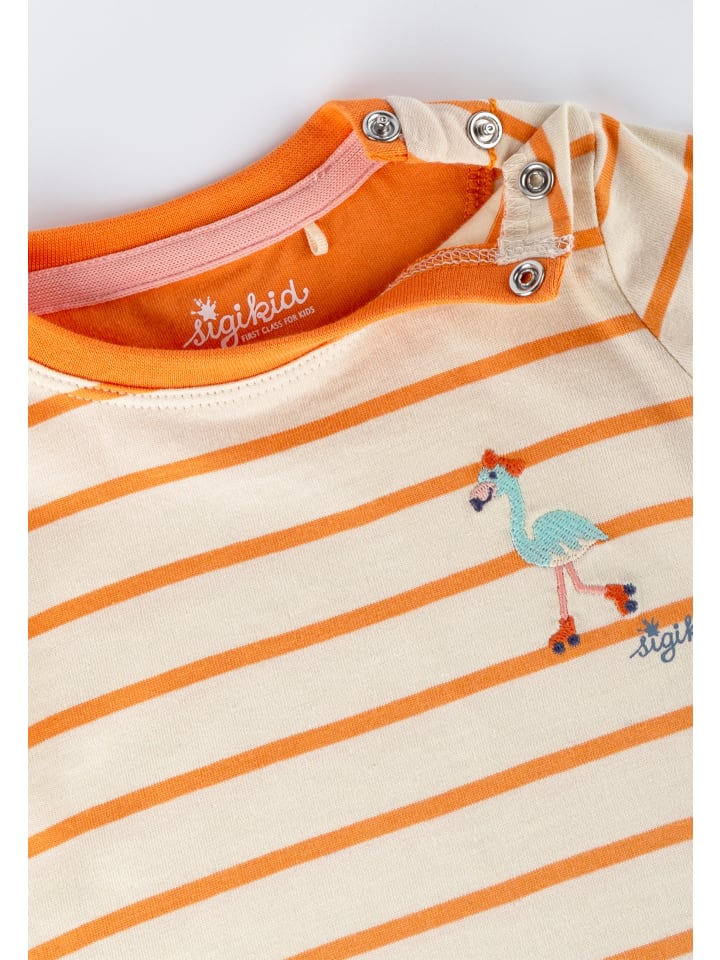 Sigikid Langarmshirt Wild Flamingo in creme/orange günstig kaufen