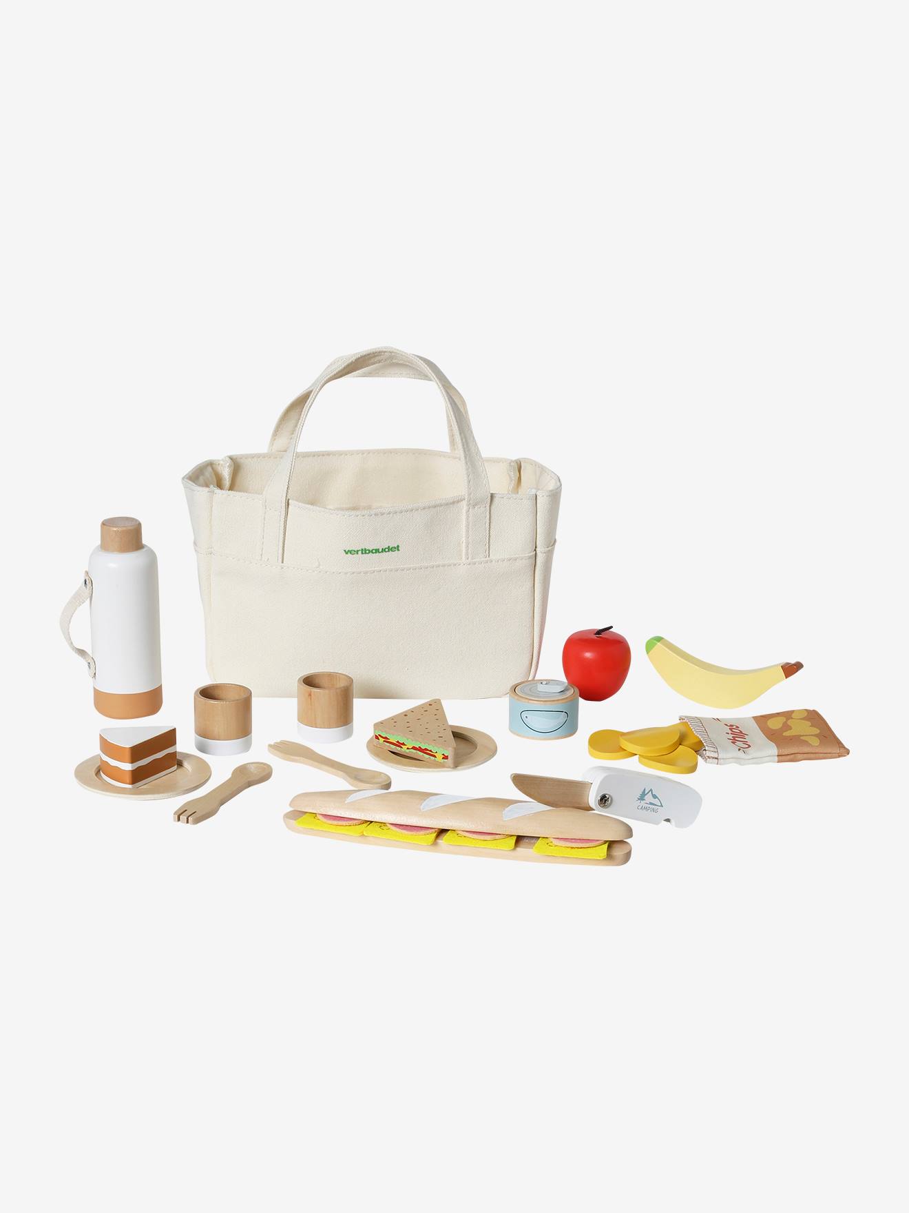 Set pique-nique en bois FSC® caramel