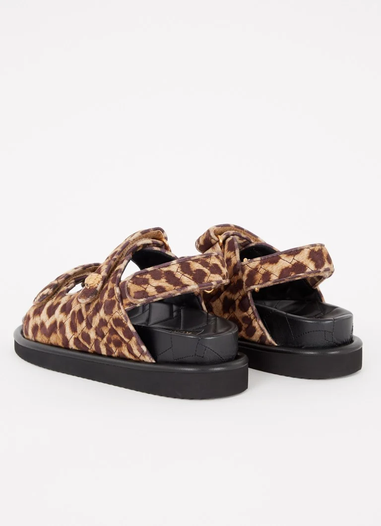 Sandale Kurt Geiger Orson din piele întoarsă cu imprimeu leopard