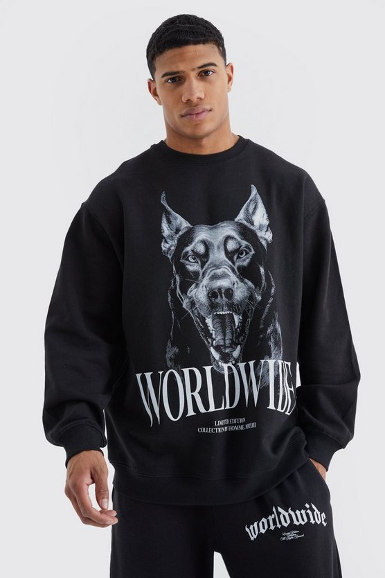 Sweatshirt mit Worldwide-Print