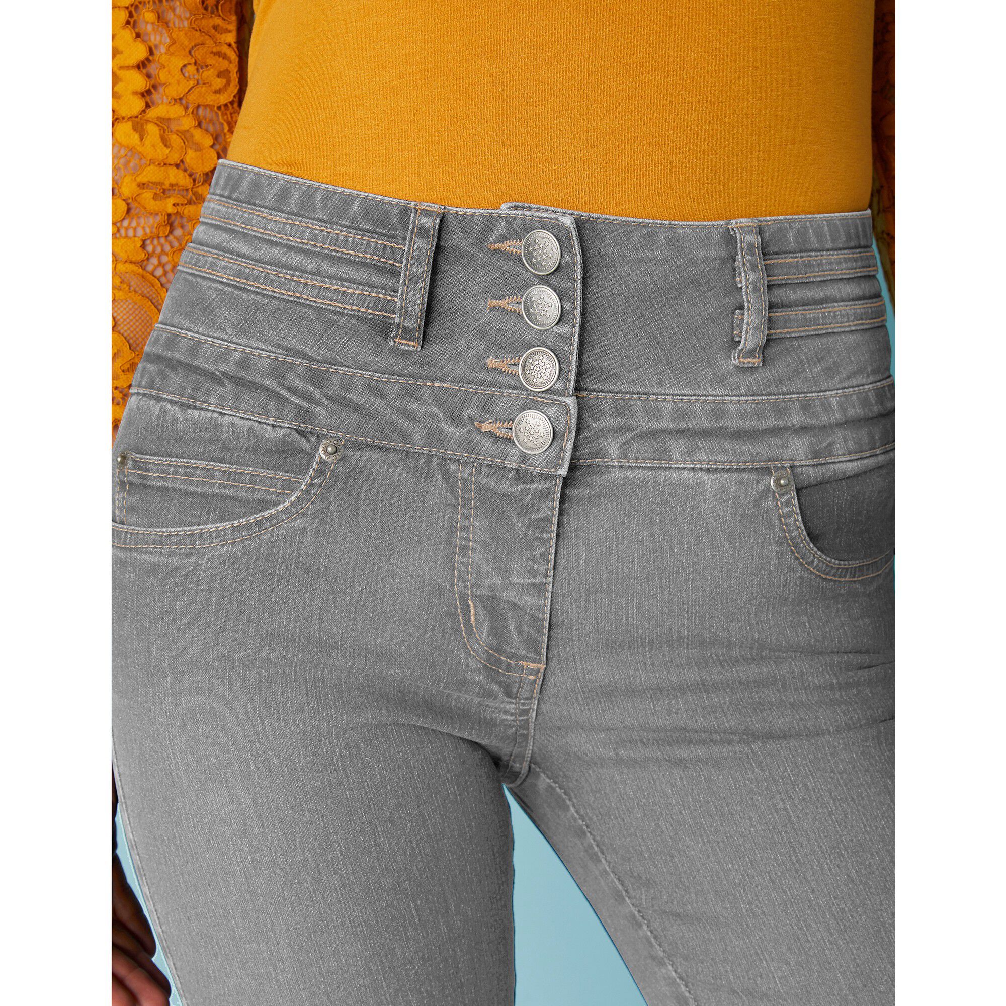 Jean coupe bootcut taille haute stretch