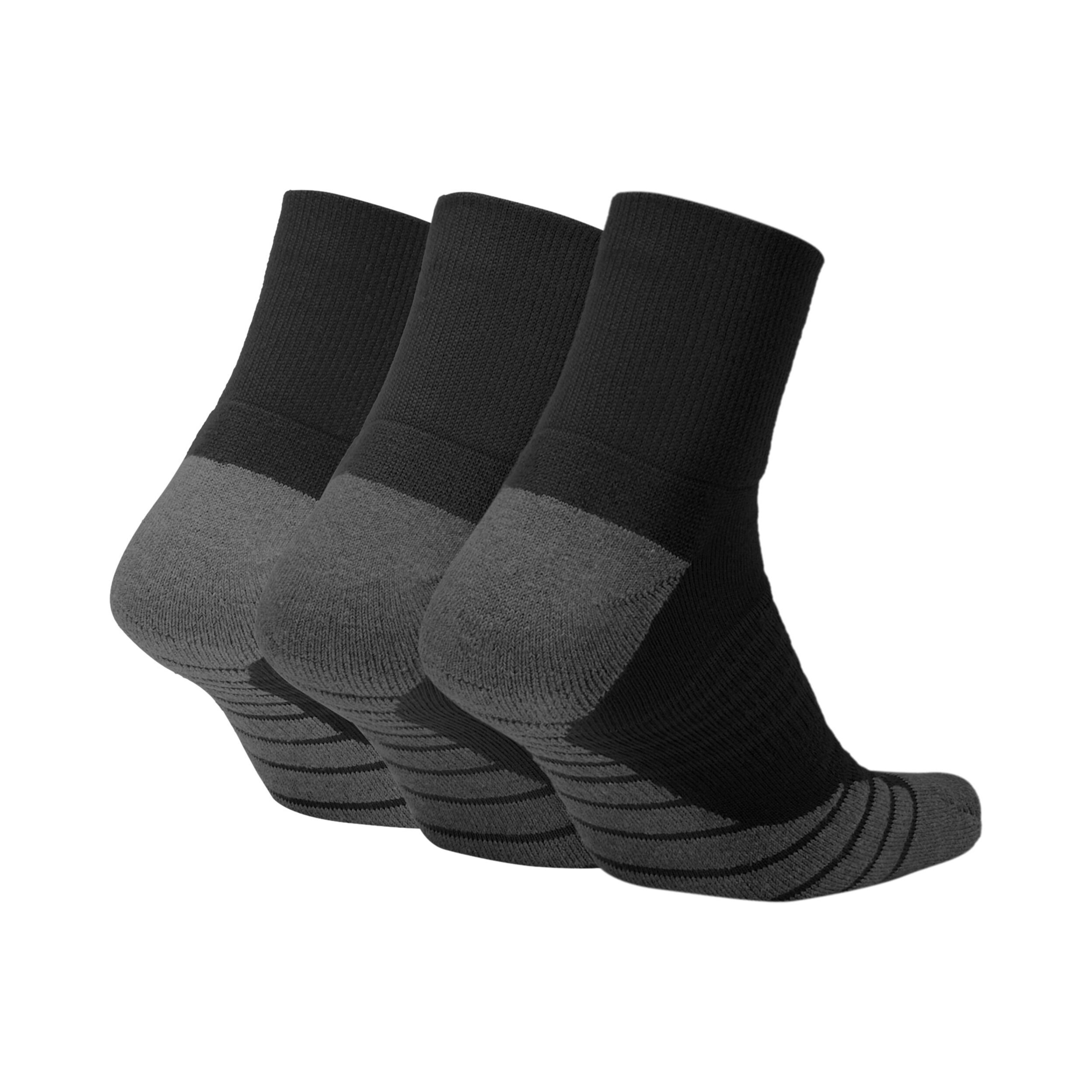Dry Cushion Quarter Sportsocken 3er Pack - Schwarz, Anthrazit