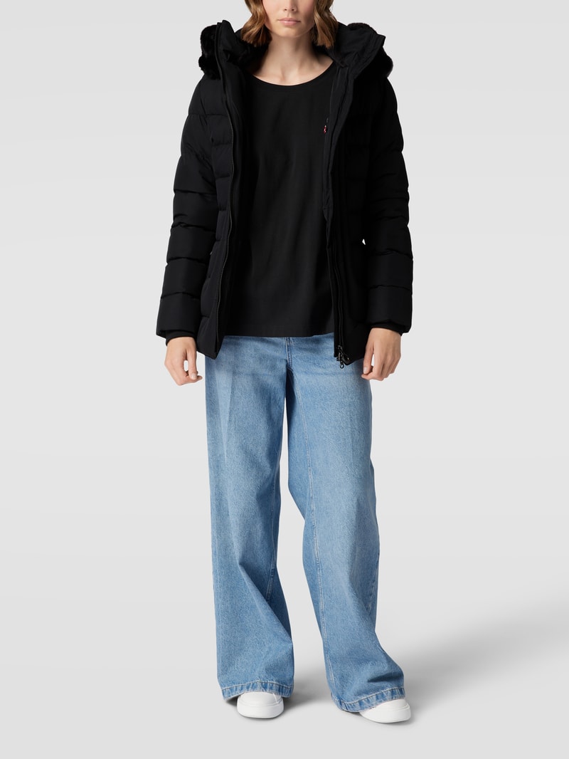 Funktionsjacke mit abnehmbarer Kapuze Modell 'Belvitesse Medium' in marineblau