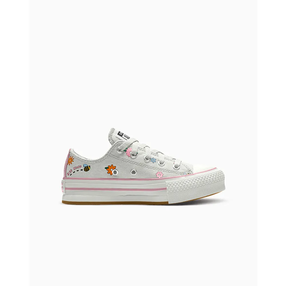 Converse Custom Chuck Taylor All Star Eva Lift Platform By You A09655CSP24_WHITE_FLOWERS_NY / weiss