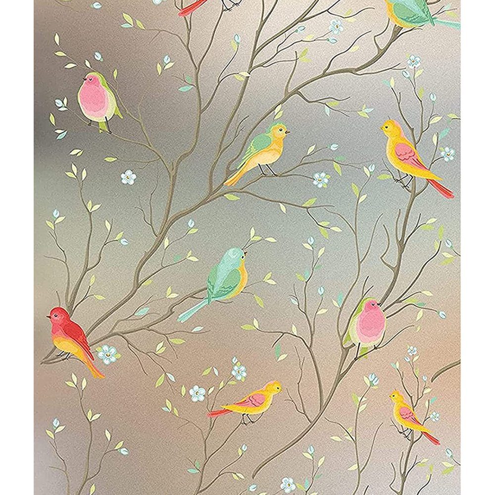 Fensterfolie 35x100cm Blickdicht Sichtschutzfolie, Statisch Haftend Milchglasfolie, Einemgeld