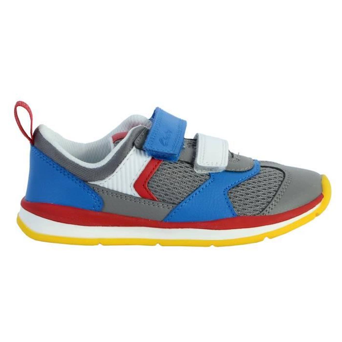 Basket Cuir Clarks Enfant Ferris Run gris