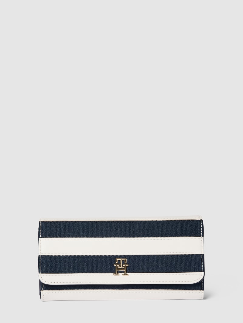 Portemonnaie mit Streifenmuster in marineblau