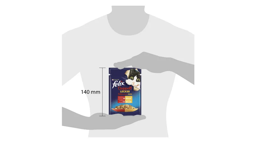 PURINA FELIX So gut wie es aussieht Doppelt Lecker in Gelee mit Rind und Geflügel Katzennassfutter 85 g