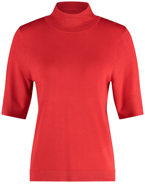 Kurzarmpullover mit Turtleneck