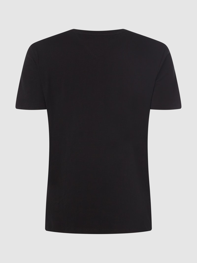 Slim Fit T-Shirt aus Bio-Baumwolle in schwarz