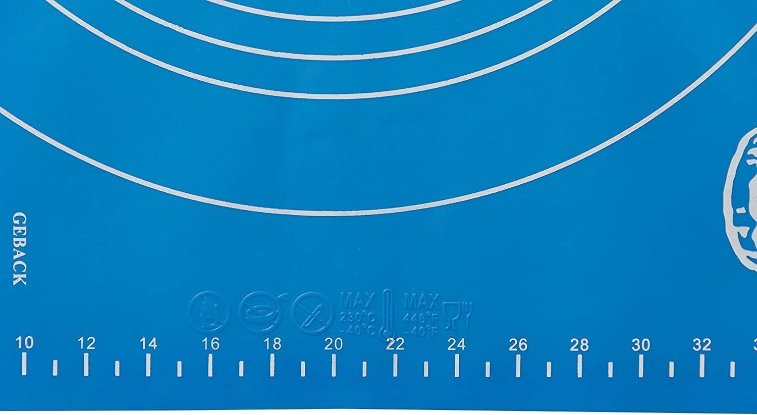 RUBBERNECK Backmatte Wiederverwendbare Silikonmatte zum Backen, 50 x 40 cm, BPA-frei, flexibel, rutschfest, hitzebeständig von -40° bis 230°
