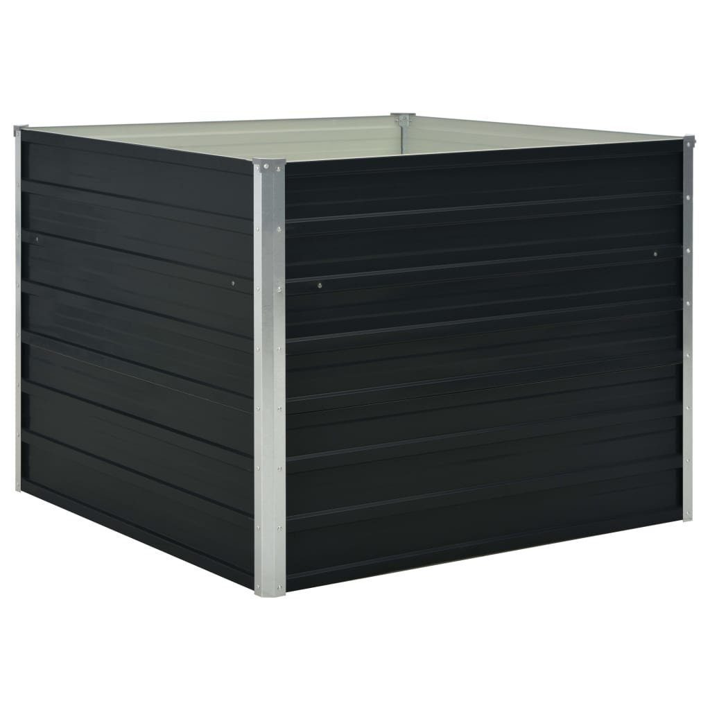 vidaXL Hochbeet Hochbeet Anthrazit 100 x 100 x 77 cm Verzinkter Stahl (1 St)