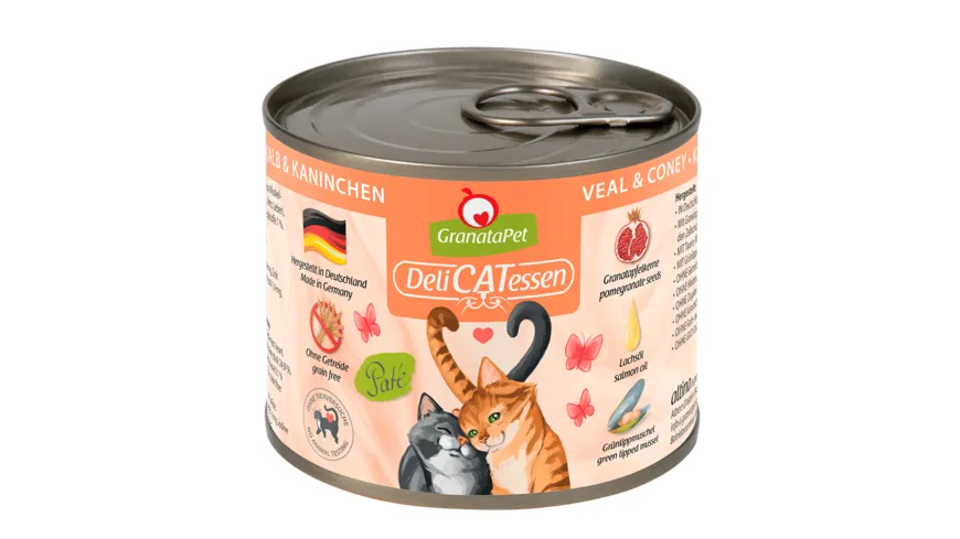 GranataPet Katzennassfutter Kalb und Kaninchen 200 g