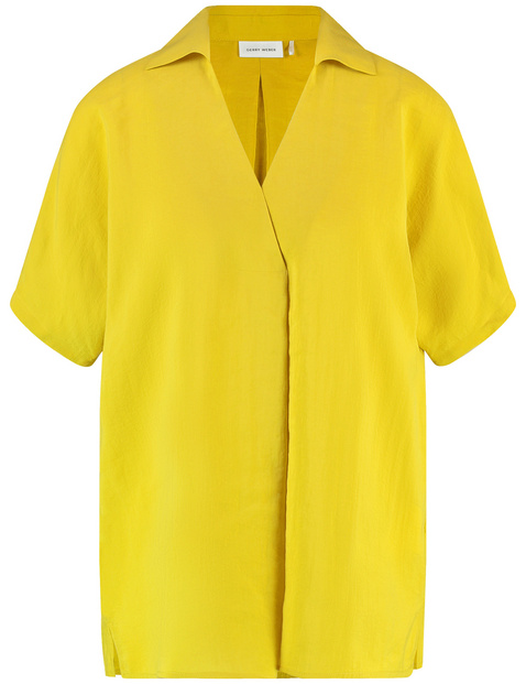 Fließendes Blusenshirt mit Quetschfalte
