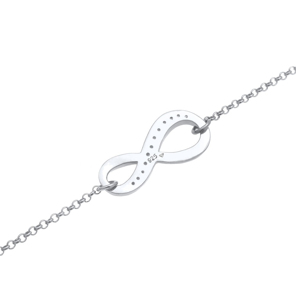 Elli Elli Bracelet Femmes Symbole d'infini avec Cristaux de Zirconium en Argent Sterli Bracelet