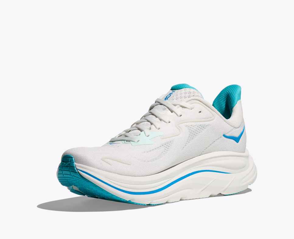 Clifton 10 White / Skyward Blue
