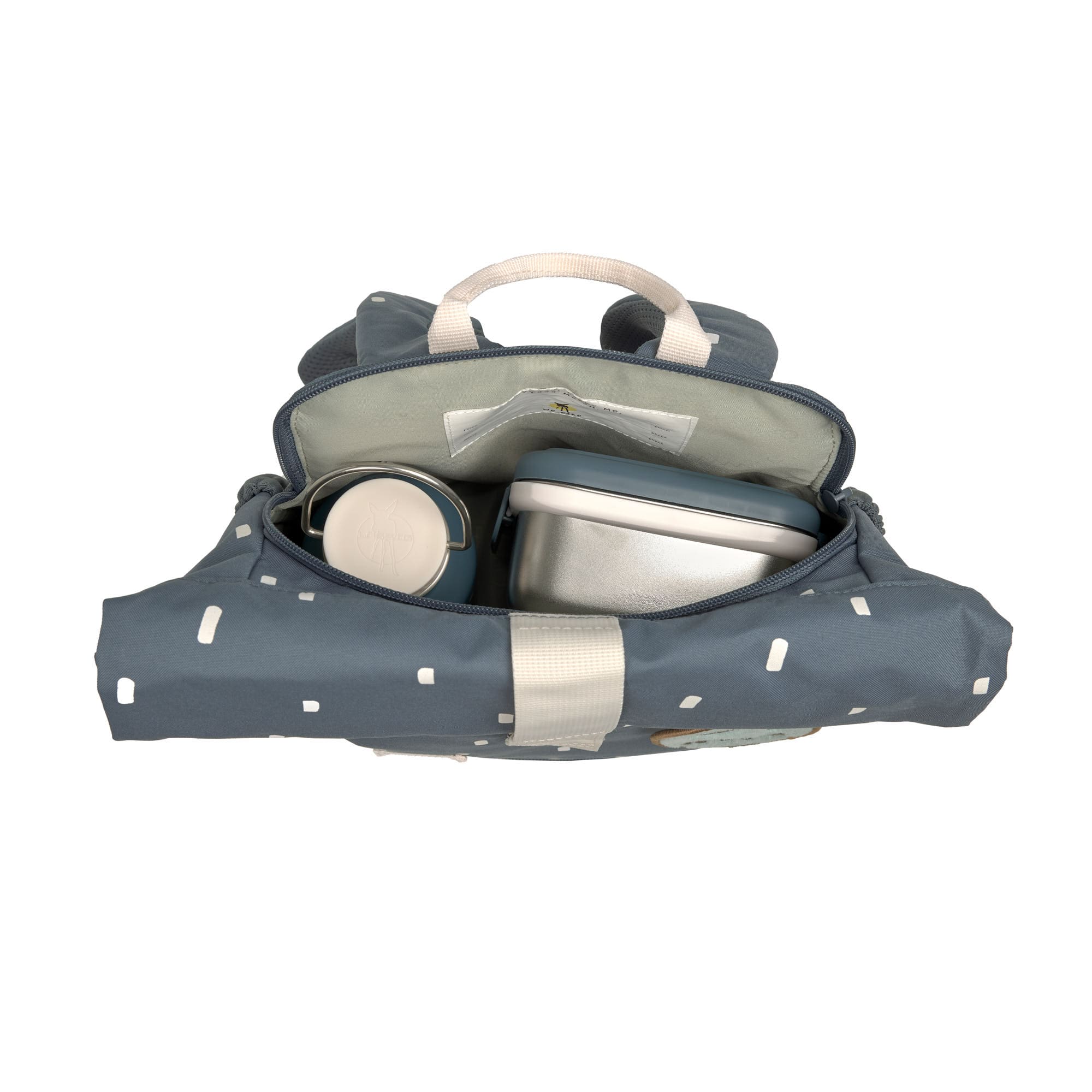 Kindergartenrucksack Rolltop - Happy Prints, Dunkelblau