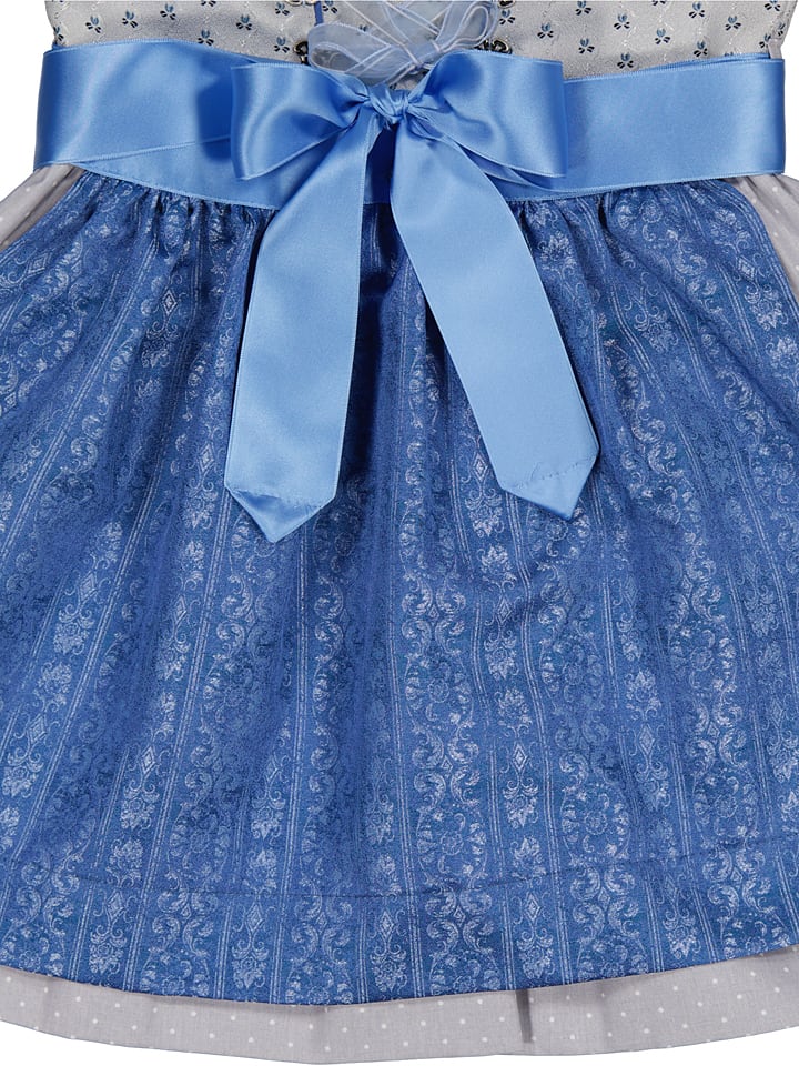 Isartrachten Dirndl in Grau/ Blau günstig kaufen