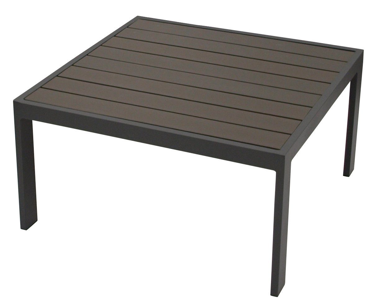DEGAMO Loungeset CAVOUR, (4-tlg), Aluminium anthrazit, Polster grau