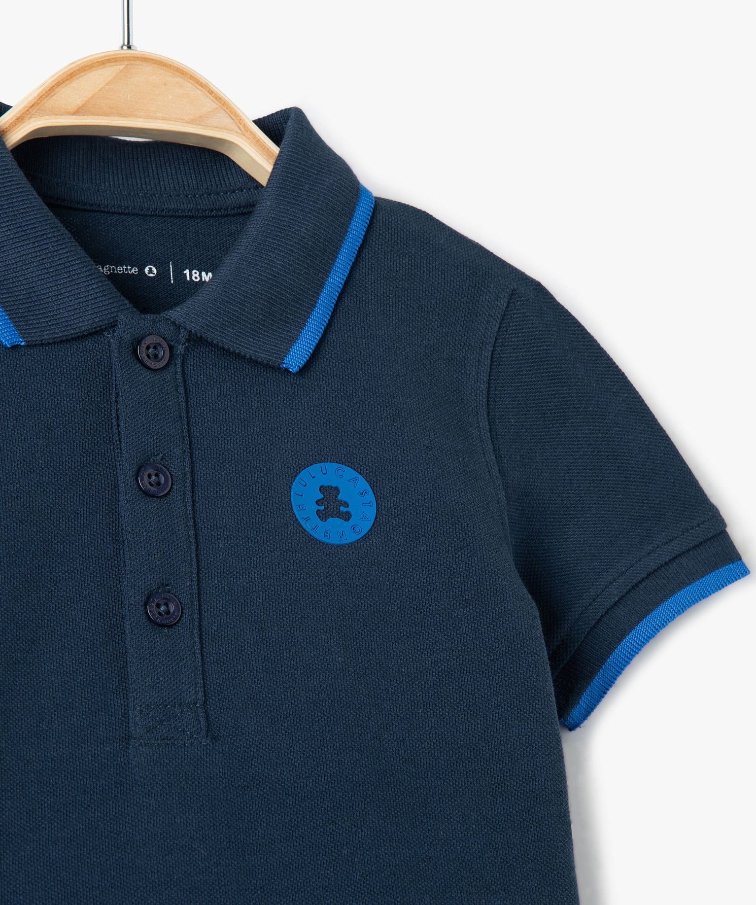 Polo bébé Garçon à manches courtes - LuluCastagnette marine | GEMO