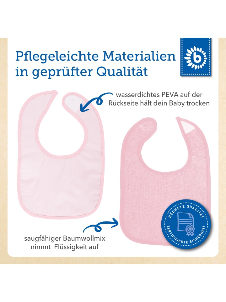Bieco Spielwaren Baby Lätzchen 4er Pack abwaschbar in Mehrfarbig günstig kaufen onesize