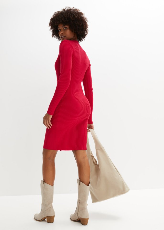 Strickkleid mit Knopfleiste