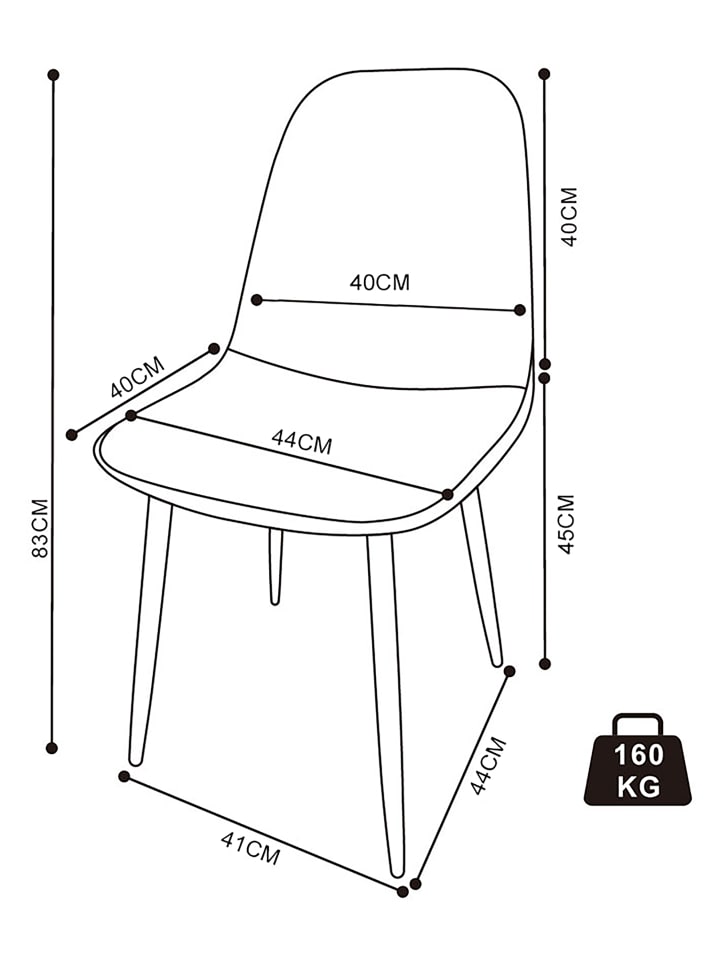 VCM  1er Esszimmerstuhl Küchenstuhl Rückenlehne Fiolo in Hellgrau günstig kaufen onesize