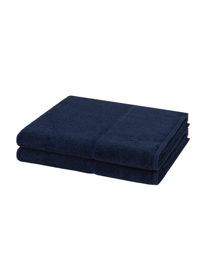 Möve for Frottana 2 X Duschtuch im Set Pearl in Deep Sea günstig kaufen 67 x 140 cm