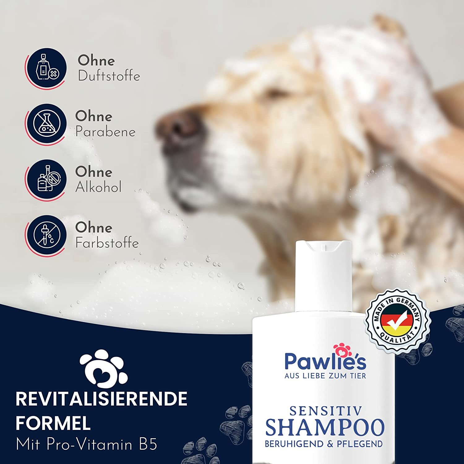 Pawlie's Fellpflege Pawlie's Sensitiv Hundeshampoo für Hunde