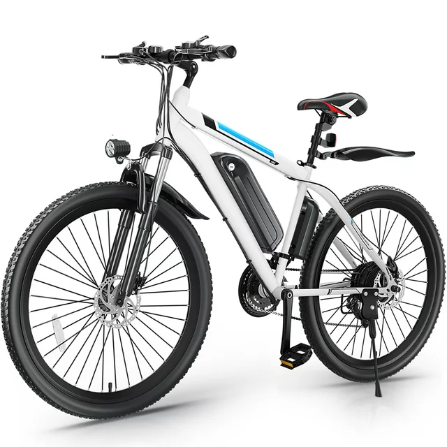 Gocio 500W Electric Bike 26 Electric Bicycle for Adults with Cruise Control System Ebike, Mountain Bike with Removable 375Wh Lithium-Ion Battery 50 Miles, 21 Speed Commuter Bike for Man Woman