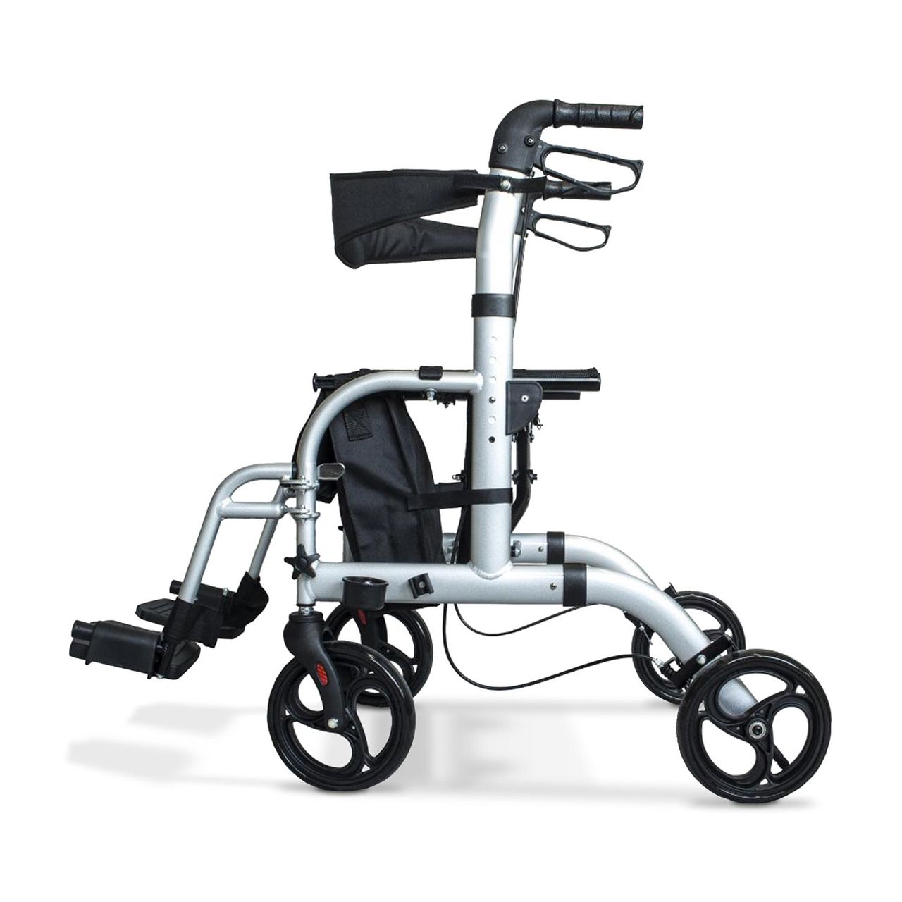 ANTAR Alu Vierrad-Rollator mit einklappbaren Fußstützen AT51005